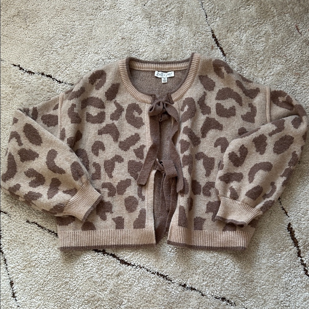 Leopard print cardigan